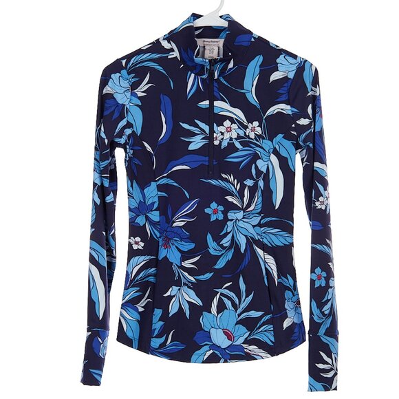 Tommy Bahama Tops - Tommy Bahama Everyday Active Golf Tennis Half Zip Floral Pullover Women's XS NWT